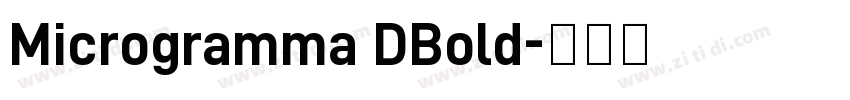 Microgramma DBold字体转换